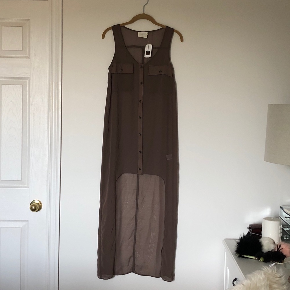 Lush Mendocino High-Low Sheer Dress